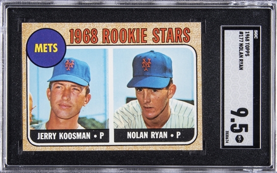 1968 Topps #177 Nolan Ryan Rookie Card – SGC MINT+ 9.5